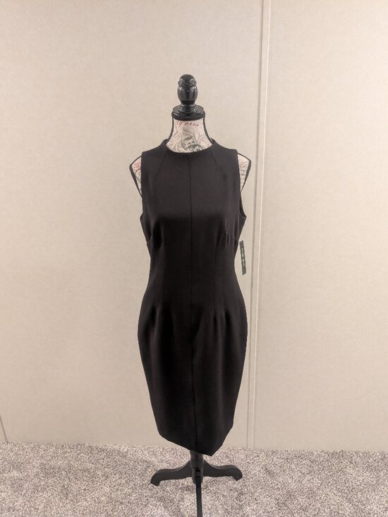 ANTONIO MELANI Dresses & Skirts - NWT Antonio Melani Cindy Black Stretch Crepe Sheath Dress Size 8 Career